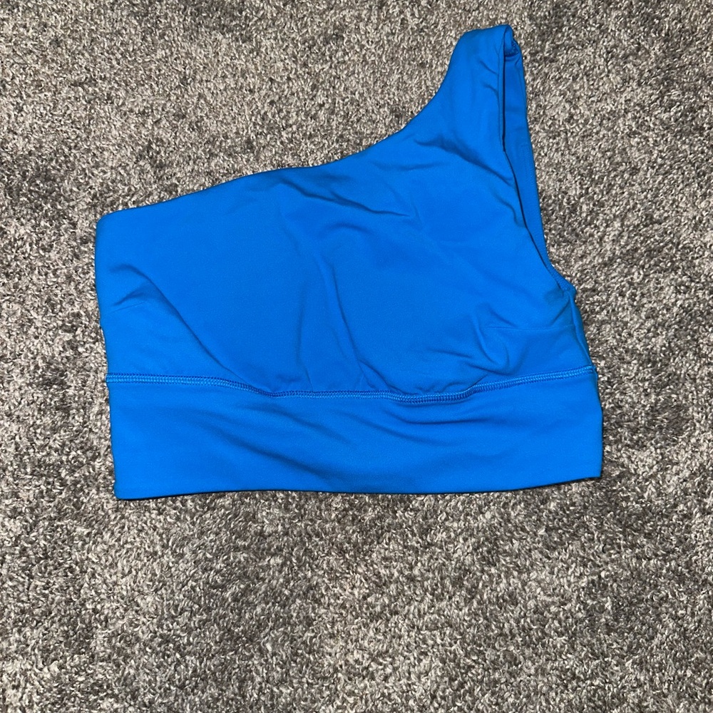 One-Shoulder Blue top